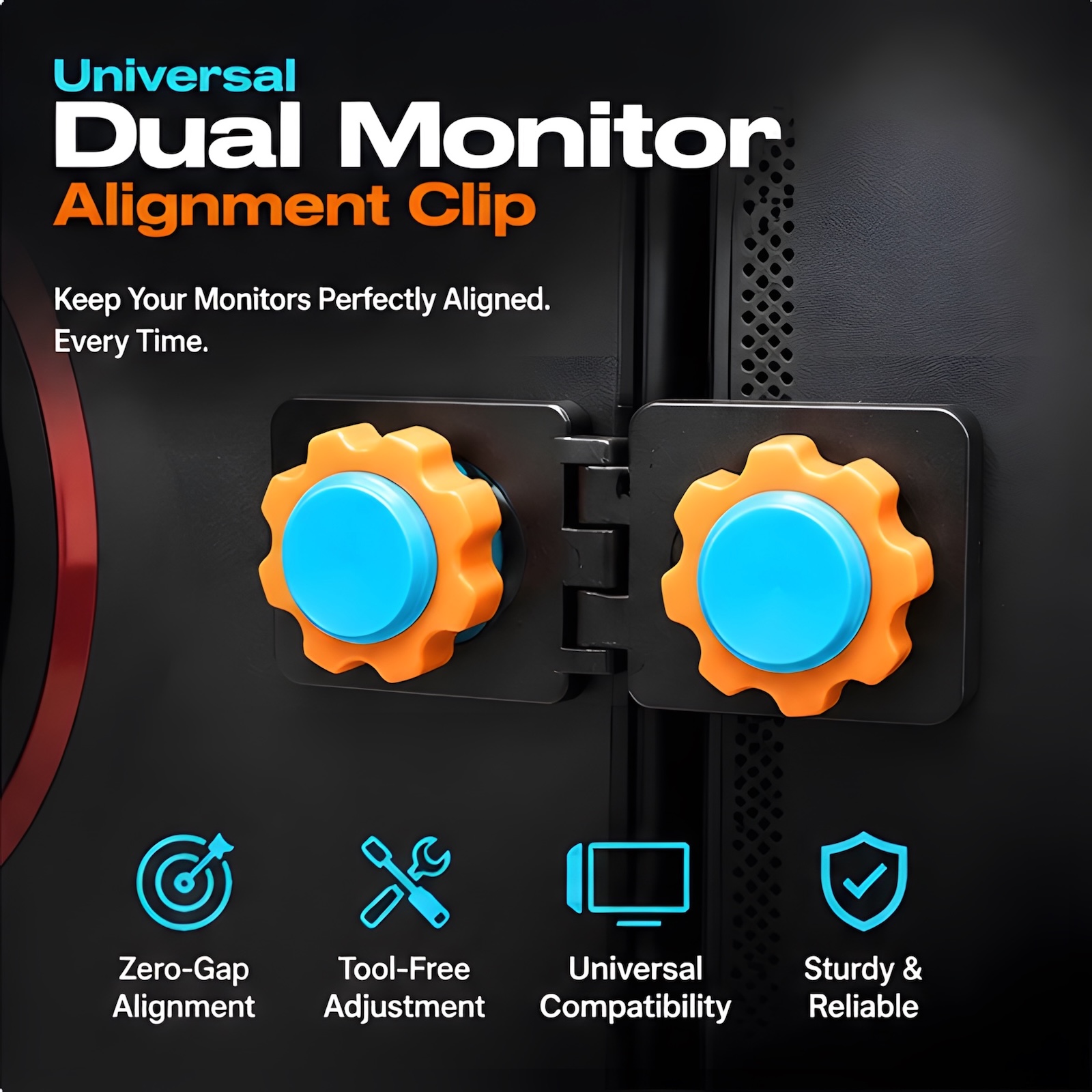 Screen Alignment Tool - Универсальный зажим для выравнивания двух мониторов,